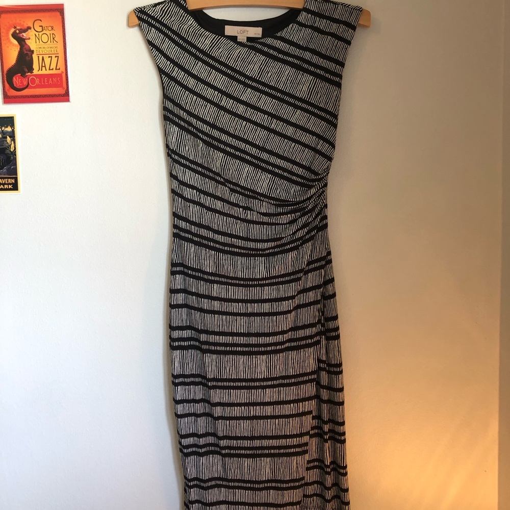 black and white dress